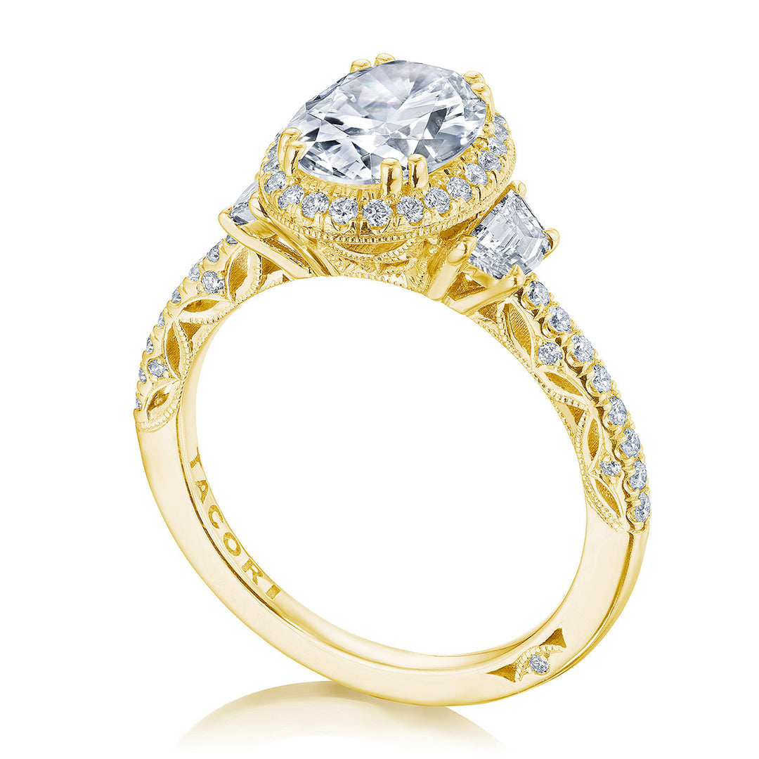 Oval 3-Stone Engagement Ring
