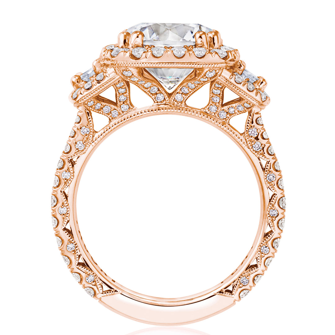 Round 3-Stone Engagement Ring