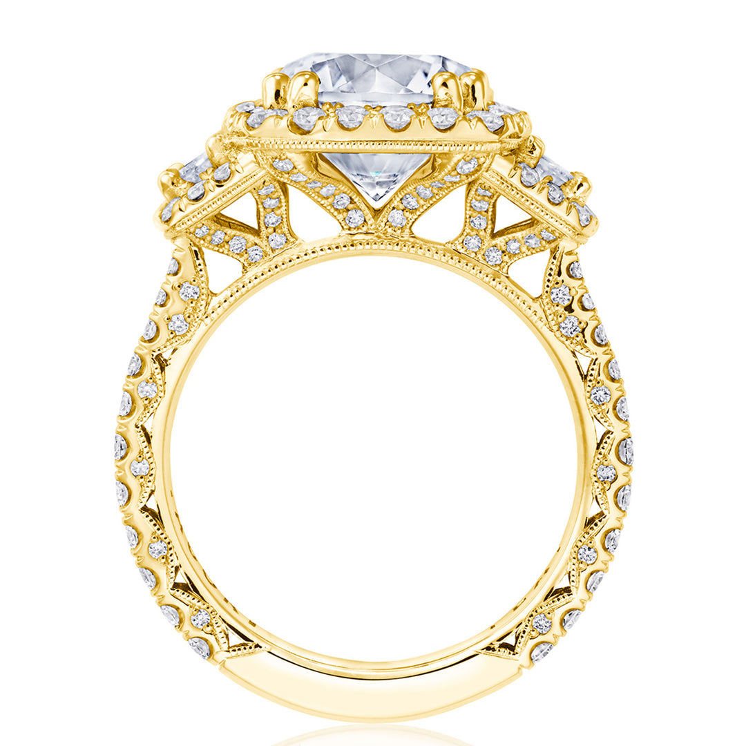 Round 3-Stone Engagement Ring