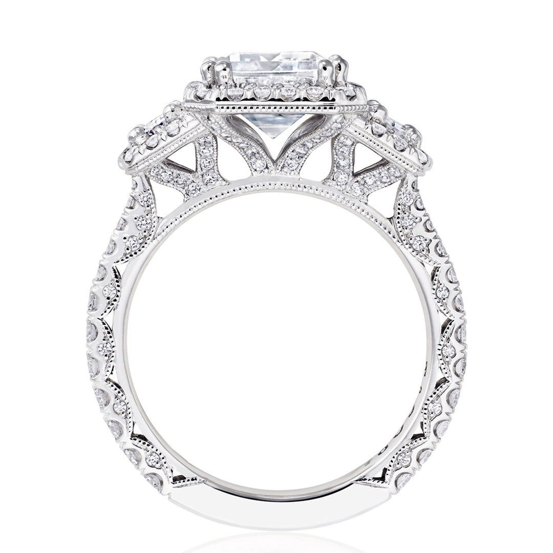 Emerald 3-Stone Engagement Ring