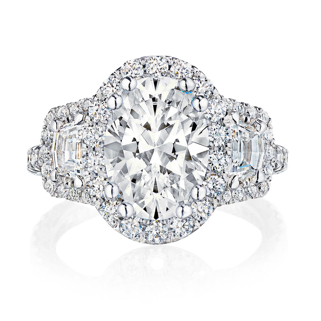 Oval 3-Stone Engagement Ring
