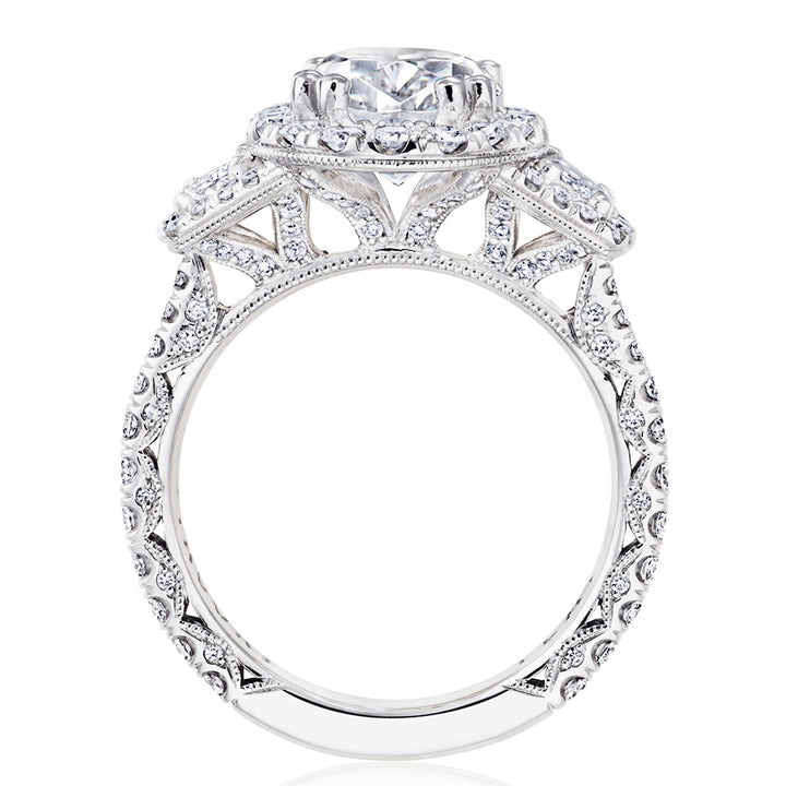 Oval 3-Stone Engagement Ring