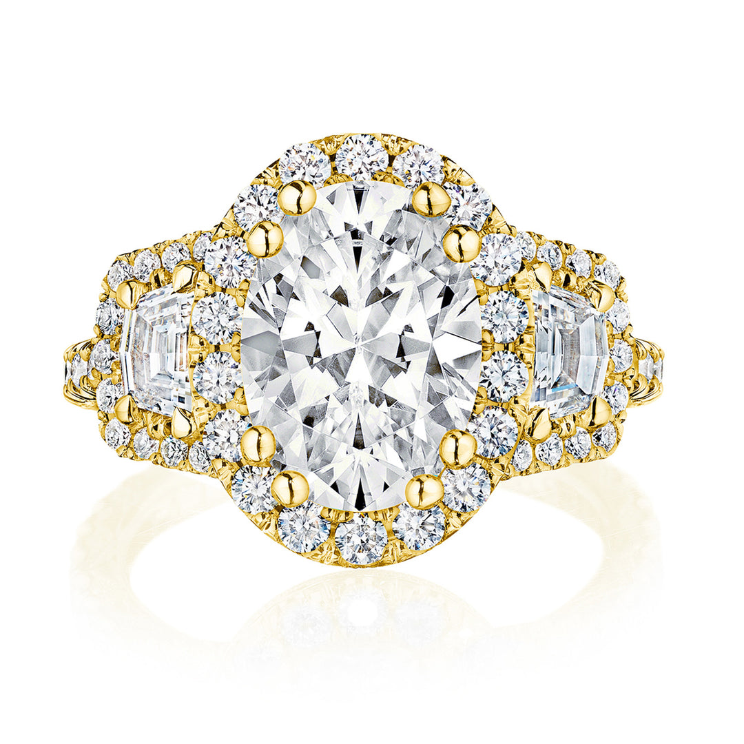 Oval 3-Stone Engagement Ring