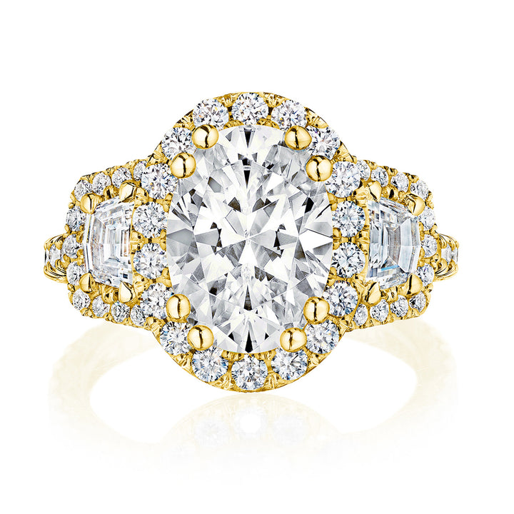 Oval 3-Stone Engagement Ring