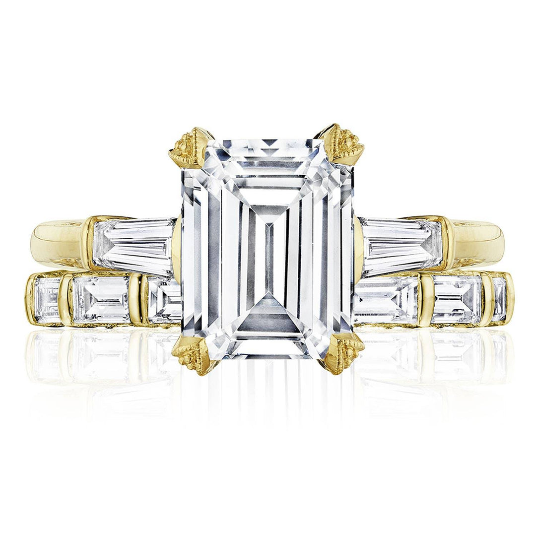 Emerald 3-Stone Engagement Ring