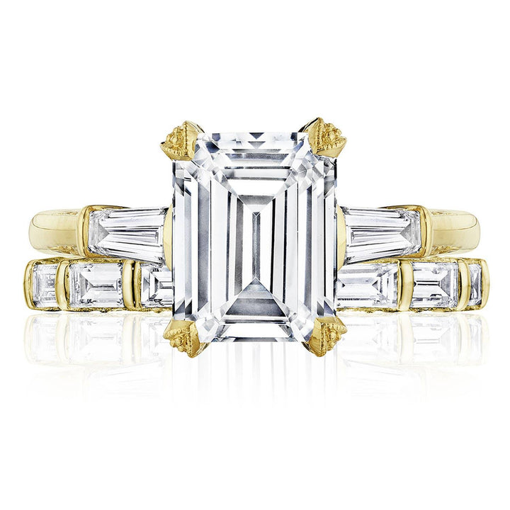 Emerald 3-Stone Engagement Ring