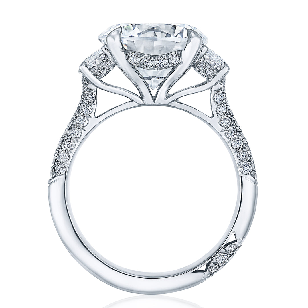 Round 3-Stone Engagement Ring