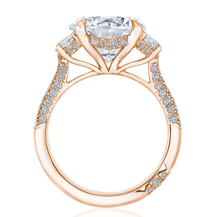 Round 3-Stone Engagement Ring