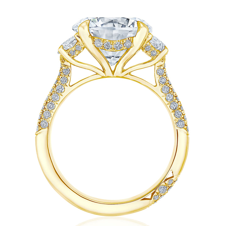 Round 3-Stone Engagement Ring