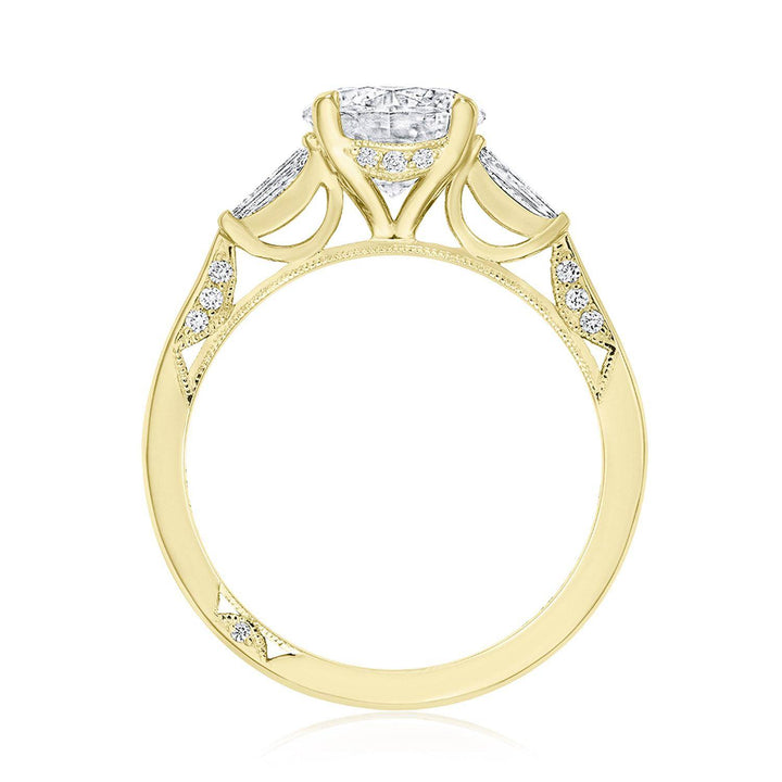 Round 3-Stone Engagement Ring