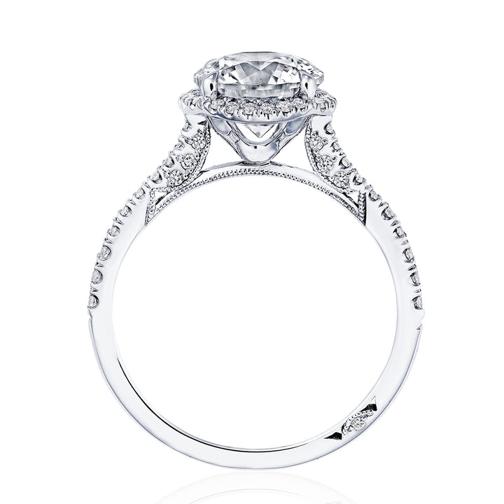 Round with Cushion Bloom Engagement Ring