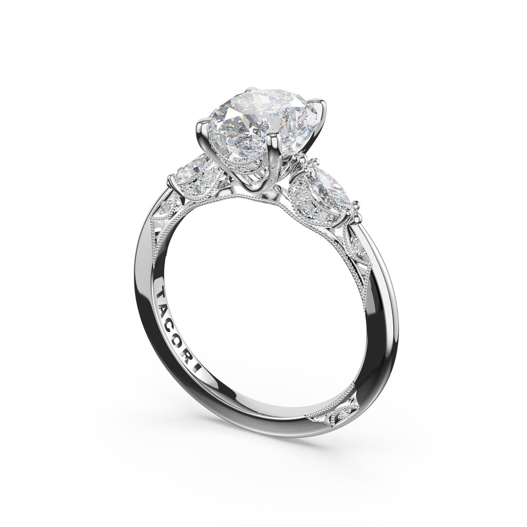 Oval 3-Stone Engagement Ring