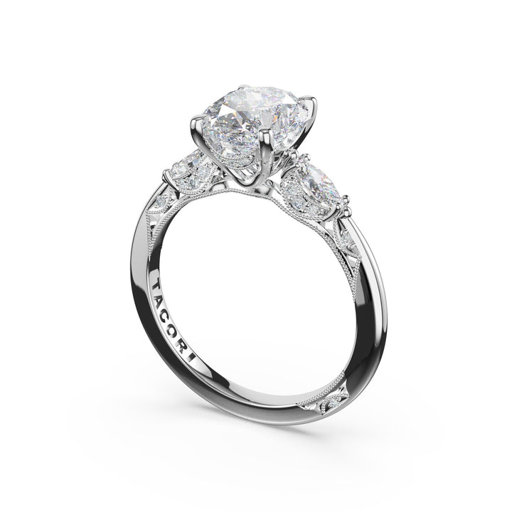 Oval 3-Stone Engagement Ring