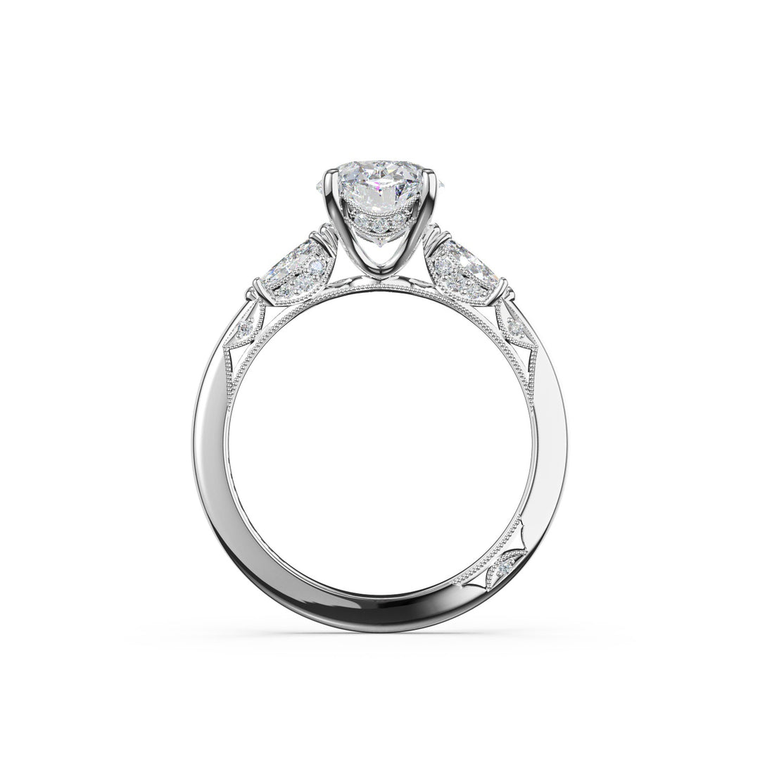 Oval 3-Stone Engagement Ring