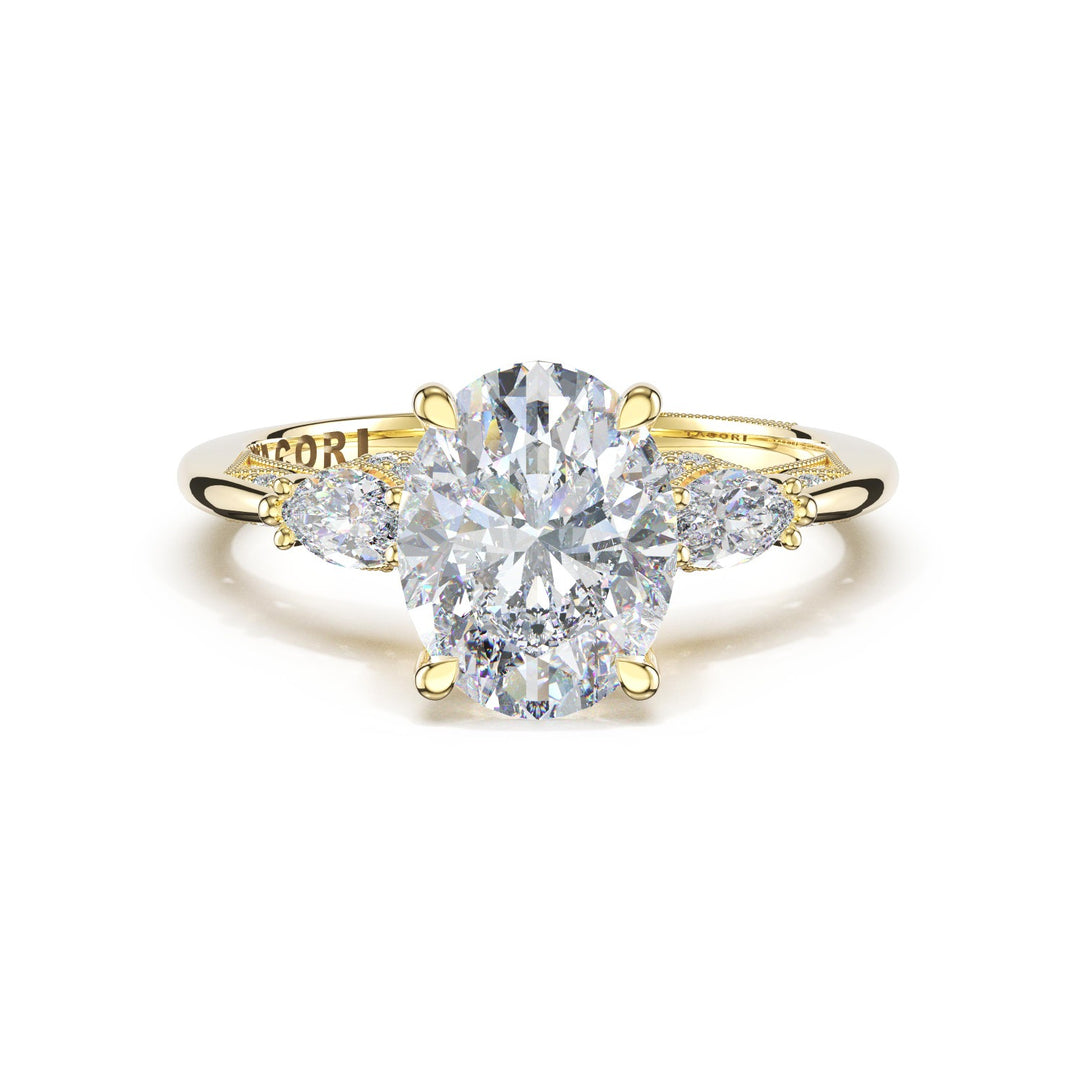 Oval 3-Stone Engagement Ring