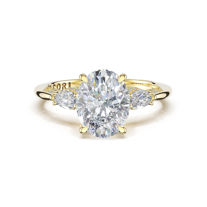 Oval 3-Stone Engagement Ring