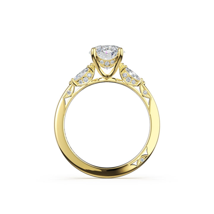 Oval 3-Stone Engagement Ring