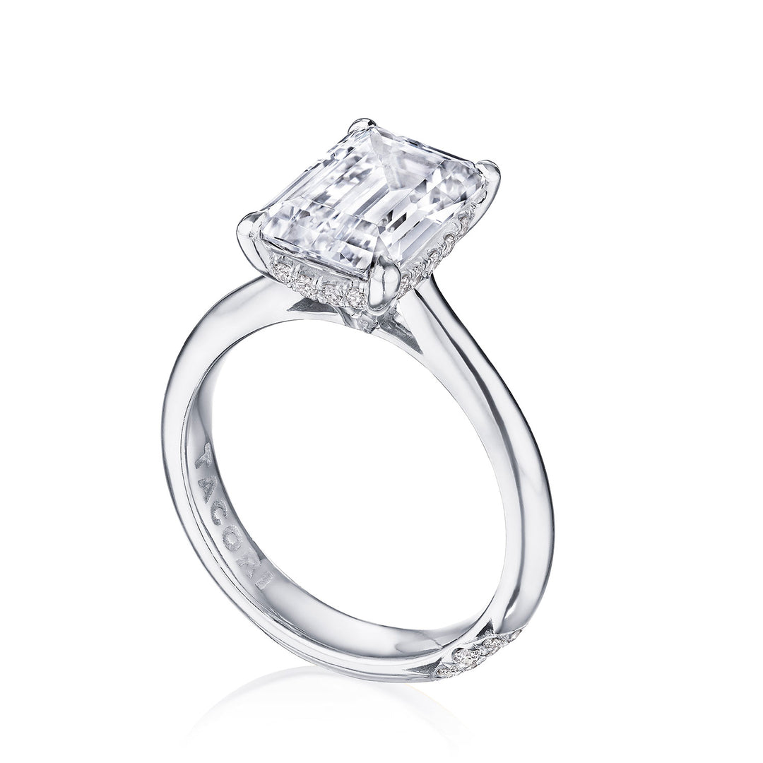 Emerald Solitaire Engagement Ring