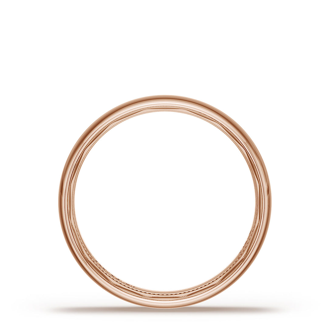 Classic Rounded in High Polish Finish Wedding Band