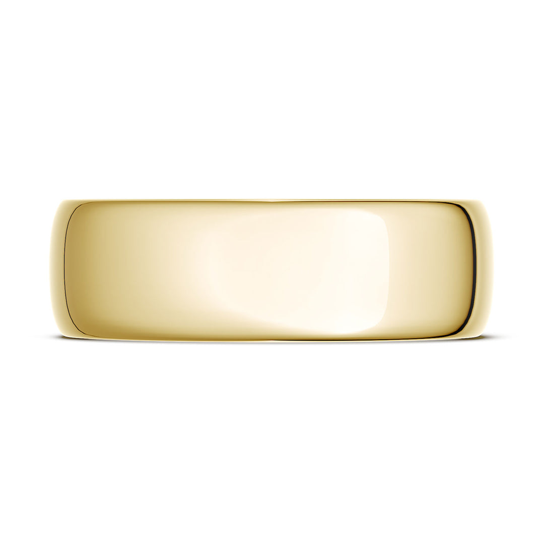 Classic Rounded in High Polish Finish Wedding Band