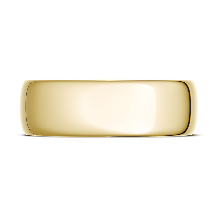 Classic Rounded in High Polish Finish Wedding Band