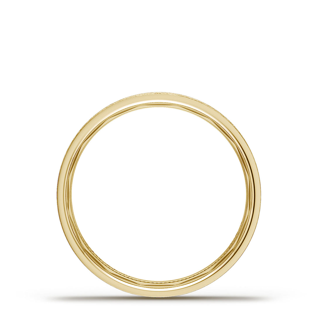 Classic Two-Tone Flat in Brushed Finish Wedding Band