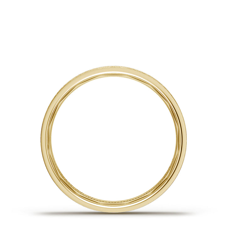 Classic Two-Tone Flat in Brushed Finish Wedding Band