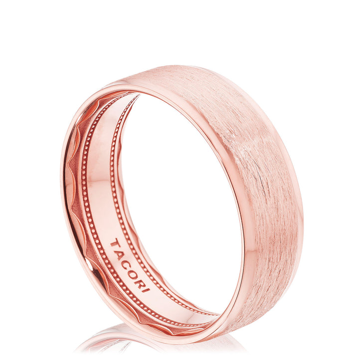 Classic Bevel Edge in Brushed Finish Wedding Band