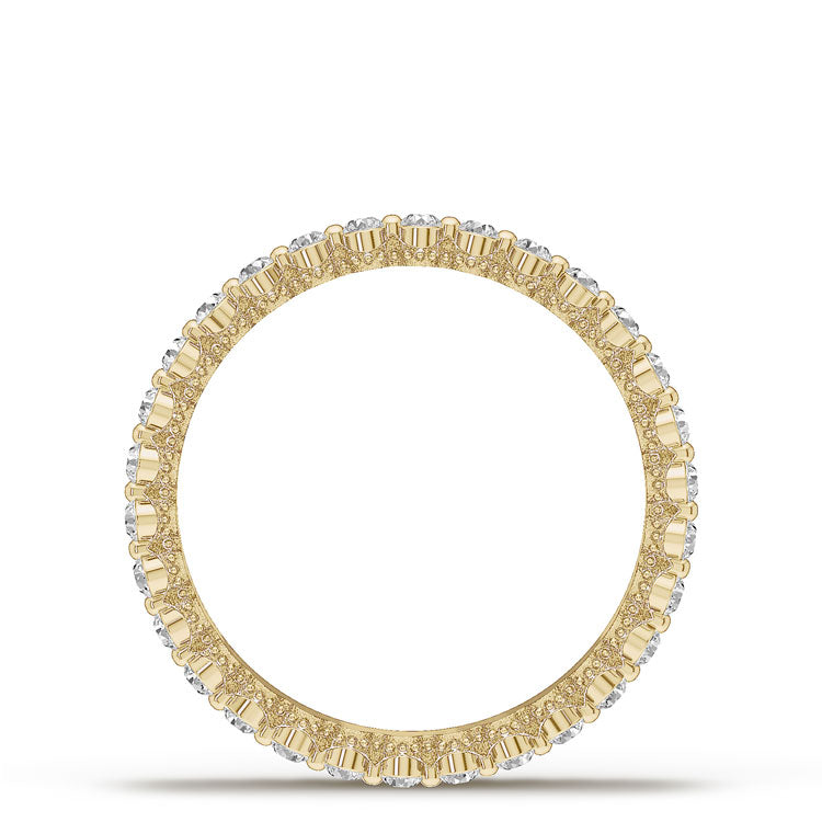 Diamond Edge Satin Finish Wedding Band