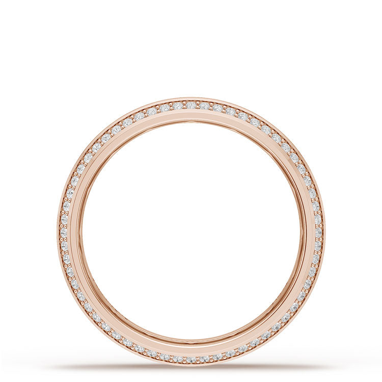 Bevel Edge Diamond Wedding Band in High Polish - 5mm