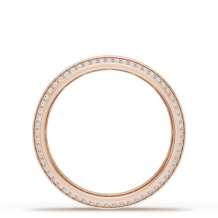 Bevel Edge Diamond Wedding Band in High Polish - 5mm