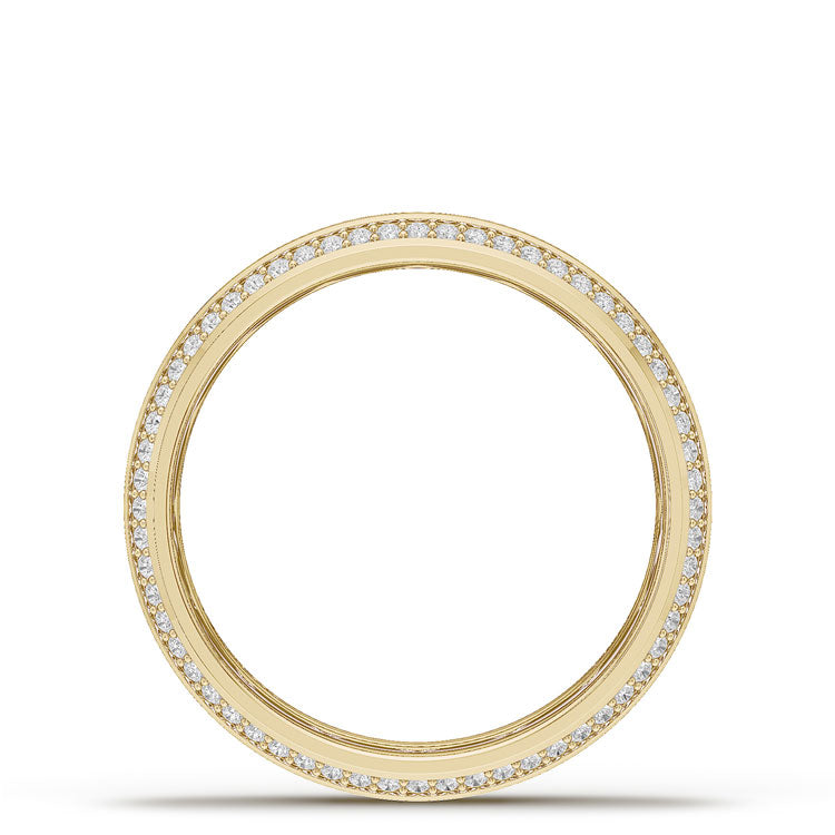 Bevel Edge Diamond Wedding Band in High Polish - 5mm