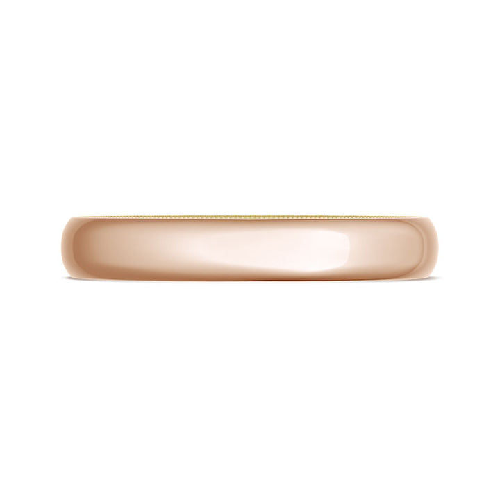 Classic Two-Tone Rounded Wedding Band in High Polish