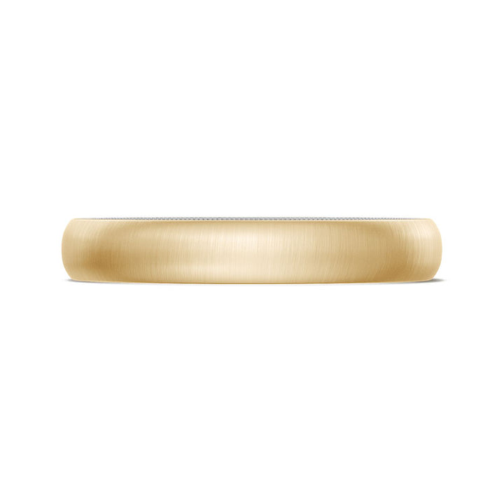 Classic Two-Tone Rounded Wedding Band in Satin Finish