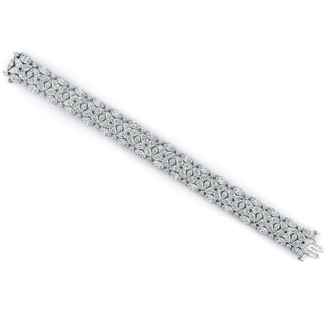 Diamond Mosaic Bracelet, Pear & Marquise