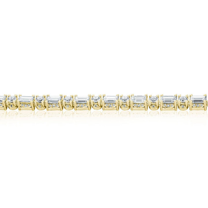 Diamond Tennis Necklace, Baguette & Round