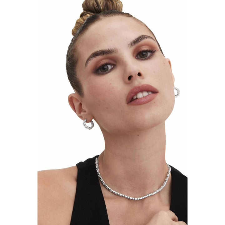 Diamond Tennis Necklace, Baguette & Round
