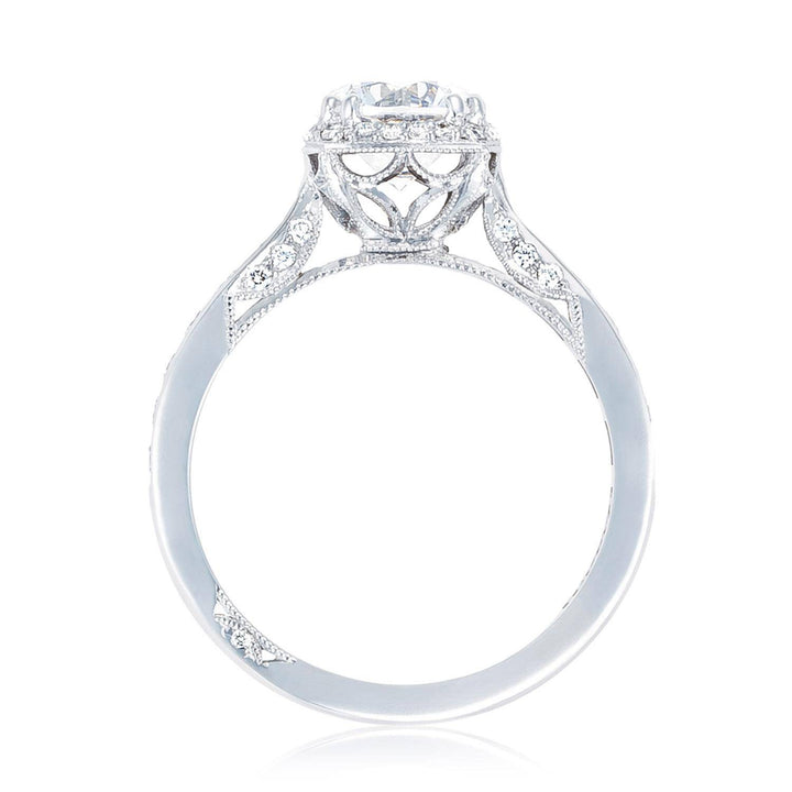 Round with Cushion Bloom Engagement Ring