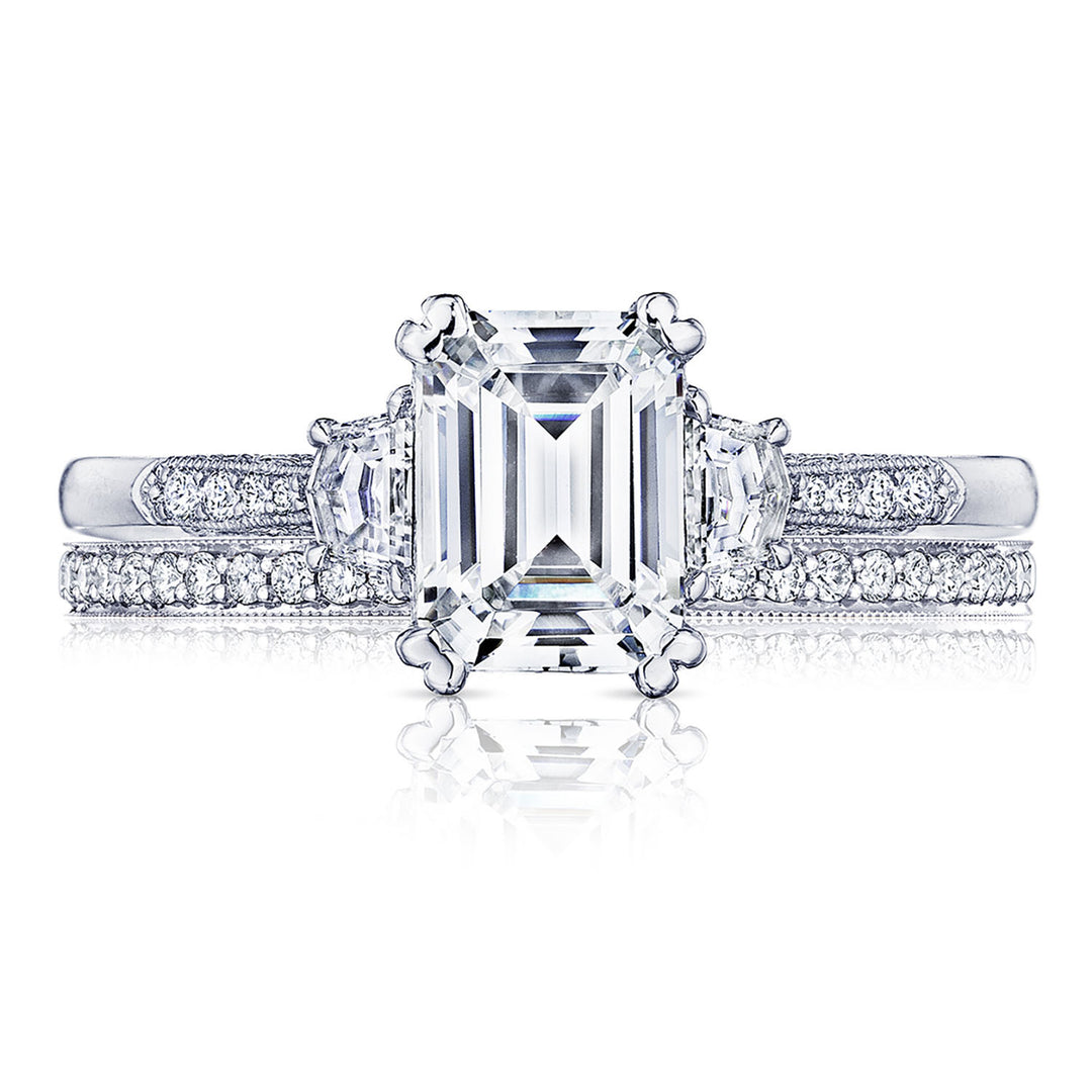 Emerald 3-Stone Engagement Ring