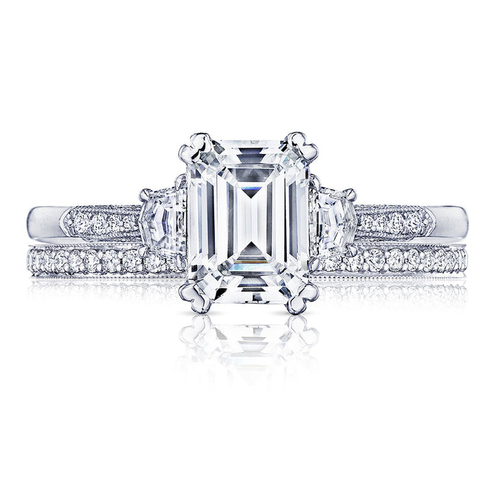 Emerald 3-Stone Engagement Ring