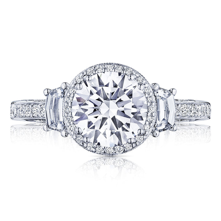 Round 3-Stone Engagement Ring