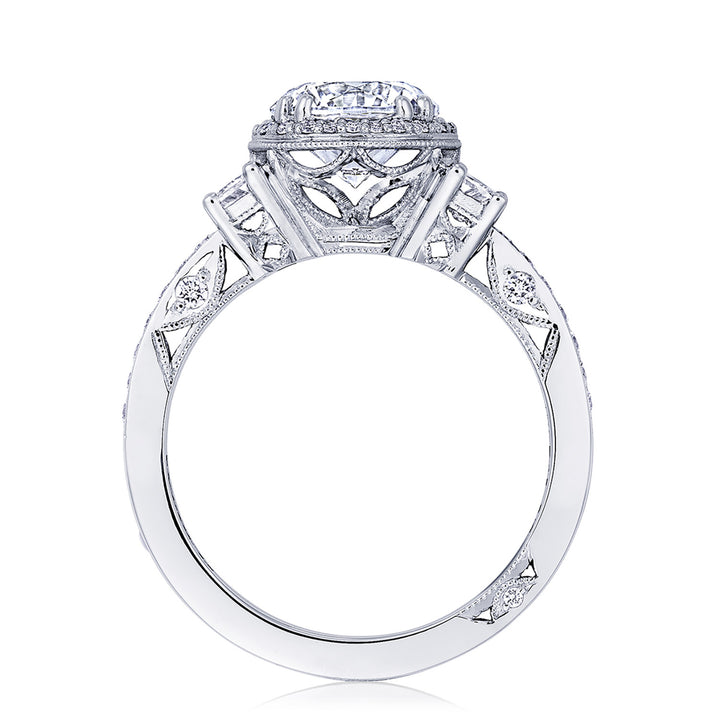 Round 3-Stone Engagement Ring