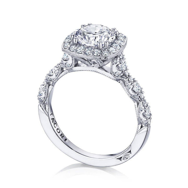 Round with Cushion Bloom Engagement Ring
