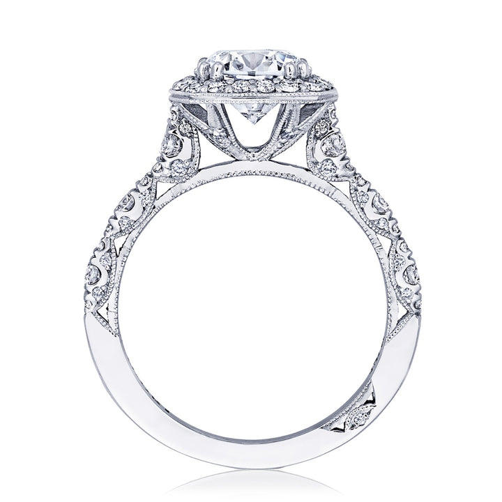 Round with Cushion Bloom Engagement Ring