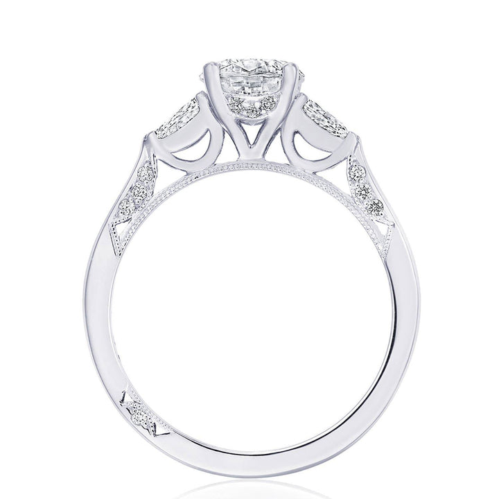 Round 3-Stone Engagement Ring