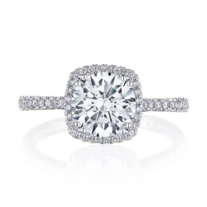 Round with Cushion Bloom Engagement Ring