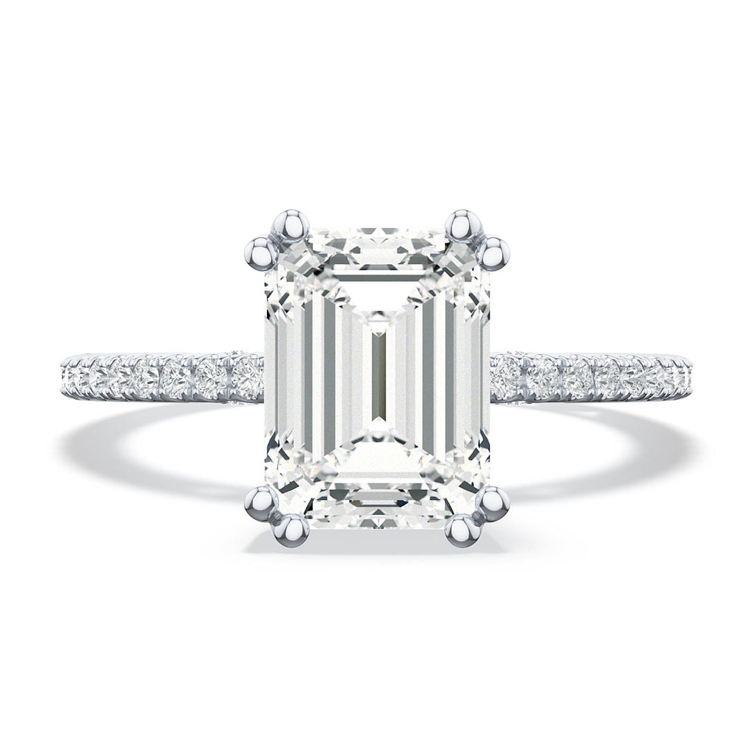 Emerald Solitaire Engagement Ring