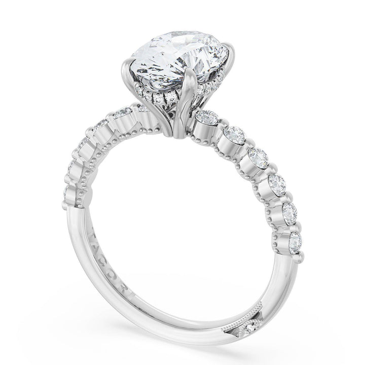 Round 3-Stone Engagement Ring