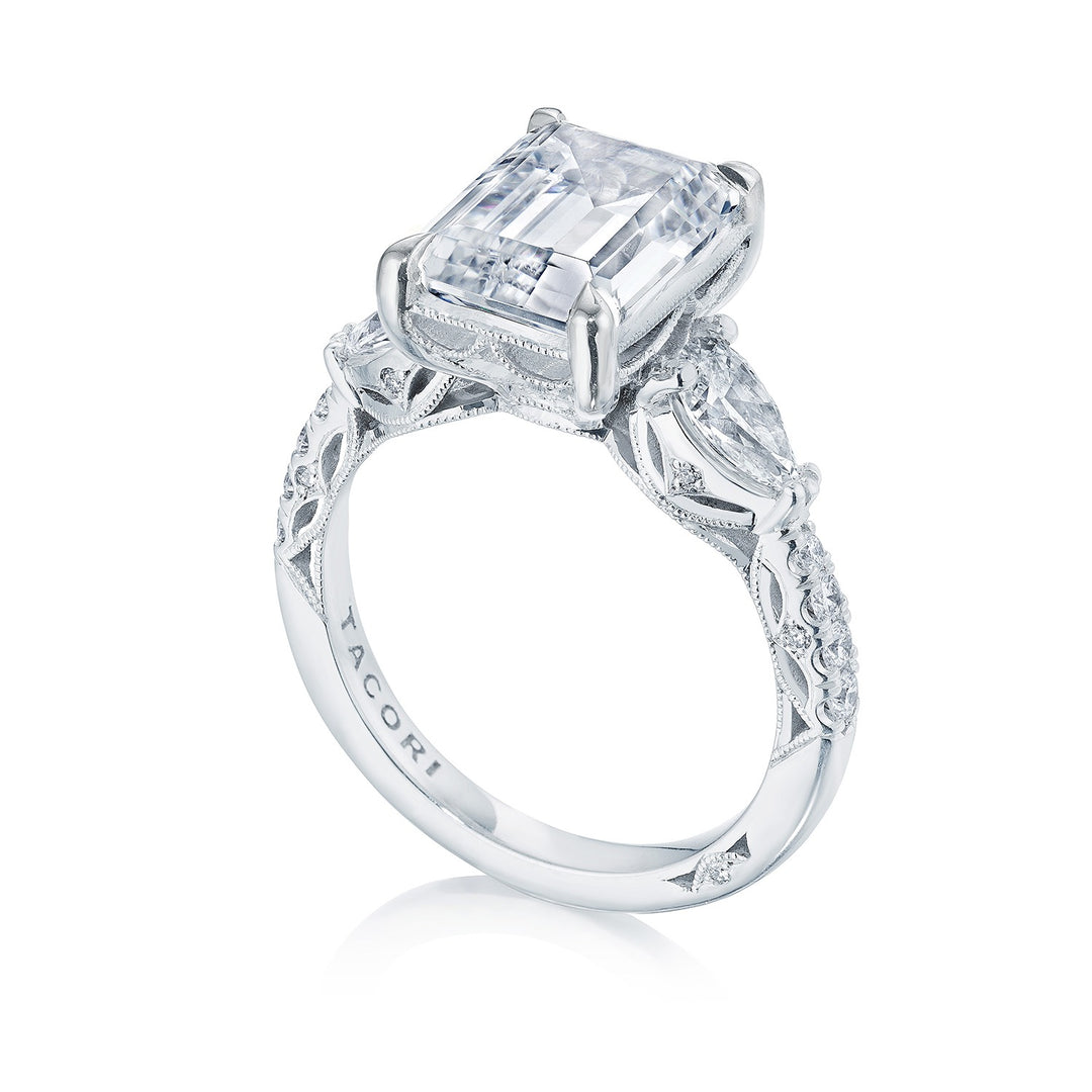 Emerald 3-Stone Engagement Ring