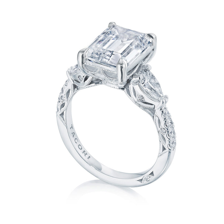 Emerald 3-Stone Engagement Ring
